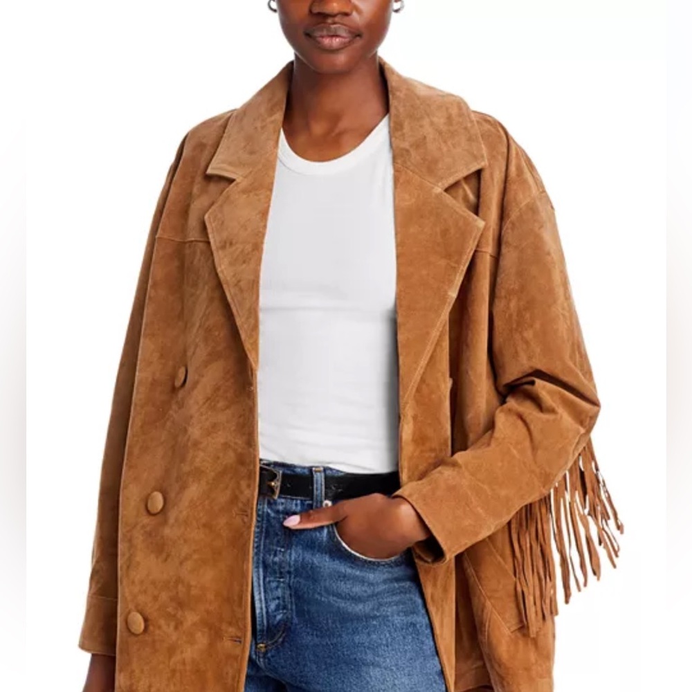 NWOT BLANKNYC Suede Fridge Coat in color Dirt Bike
